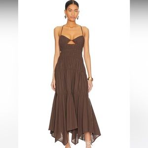 Tahlia Dress in brown.